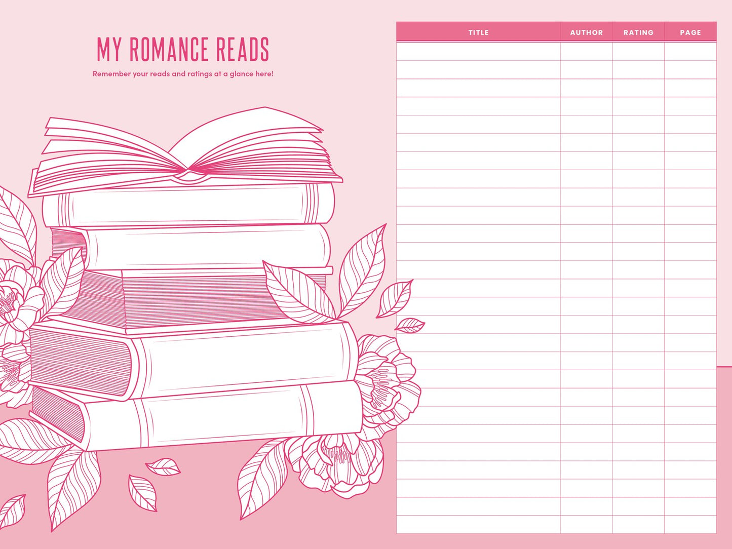 The Bloom Books Reading Journal: A Romance Reader's Companion