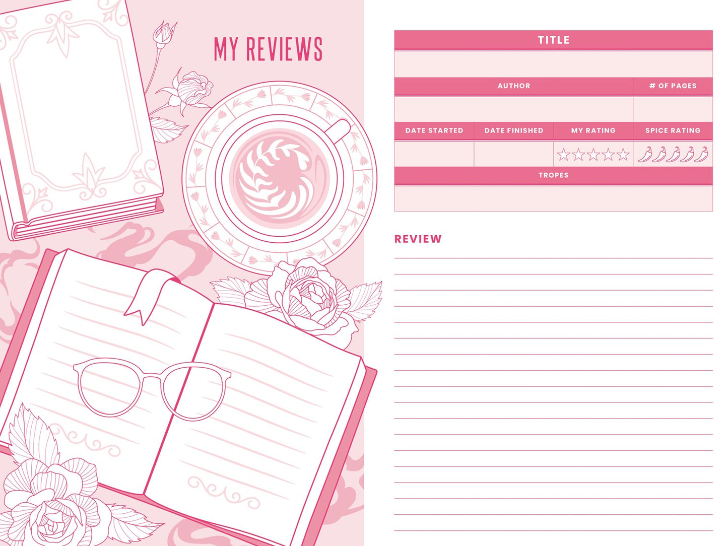 The Bloom Books Reading Journal: A Romance Reader's Companion